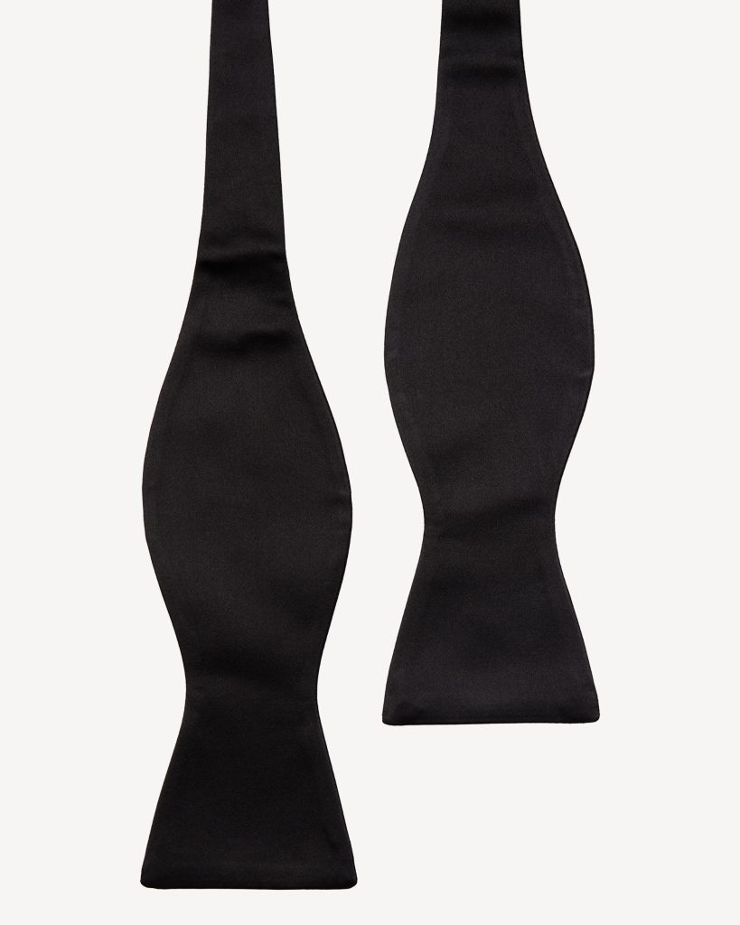 Black Self-tie Satin Bow-tie