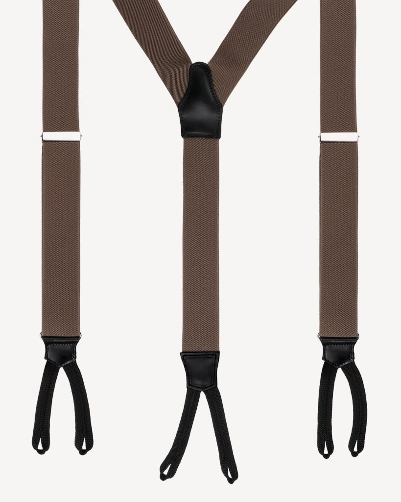 Classic Width Braces l Braid Ends - Solid Army Green