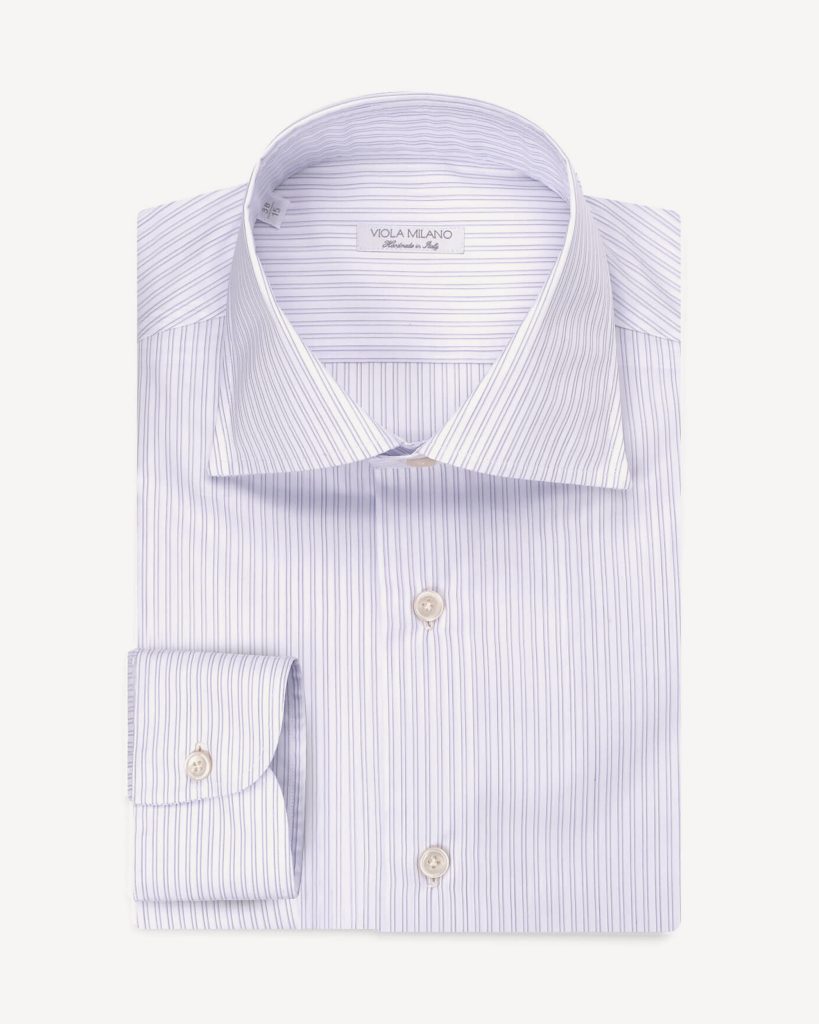 Multi STRIPE COLLAR CUTAWAY-COLLAR SHIRT – Navy Mix
